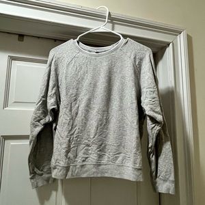 Gray crewneck sweatshirt